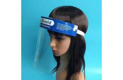 China PET Plastic Transparent Face Shield With Thick Sponge Comfortable To Wear supplier