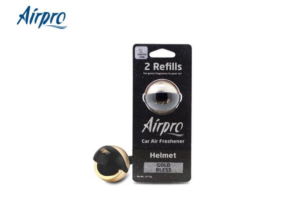 Helmet Style Long Lasting Car Air Freshener AC Vent Gold Bless ABS Material