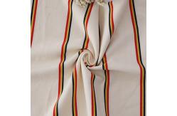 China Soft Striped Cotton Fabric Low Shrinkage Knit Jersey Material For T-Shirt supplier