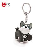 Ens Dog Shaped 3D PVC Keychain Plastic non phthalate Material
