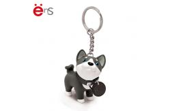 China Ens Dog Shaped 3D PVC Keychain Plastic non phthalate Material supplier