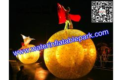 China TPU Glass Inflatable Zorb Ball 3m x 2m , Inflatable Human Hamster Ball supplier