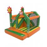Green Orange Inflatable Bouncy House With Slides For Childrens for sale
