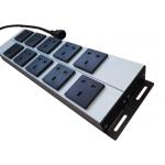 Mountable 10 Way Metal Power Strip , Multi Socket Extension Cord With Mounting Clips for sale