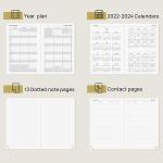 Hardcover Blue 2023 Daily Planner , Monthly Weekly Schedule 1 Page Per Day Planner