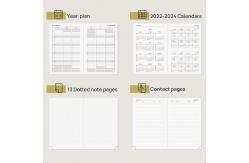 China Custom Daily Weekly Schedule Yearly Agenda A5 Hardcover Planner 2023 In Bordeaux supplier