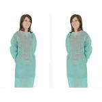 Disposable Isolation Gowns Green Color Long Sleeve High Durability Customized Logo for sale