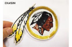 China 3 Tall Eco - Friendly Sequin Embroidery Patches For Woman Clothes supplier