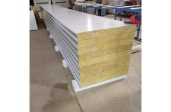 China Fireproof Cheap Thermal Insulation Rock Wool Sandwich Panel Board Metal Skin 0.5mm supplier