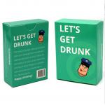 Customized 100 Cards 300gsm Coated Paper Drinking Card Games 63x88mm for sale