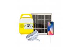 China 5W Solar Emergency Panel Lights Bulb Energy Saving System Kit Set With Fan supplier