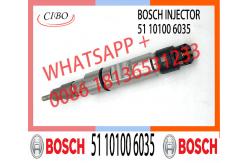 China on stock fuel injector 0445120030 51 10100 6035 for MAN TRUCK supplier