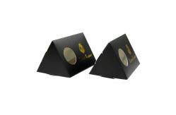 China Black Triangle Packaging Box With Transparent Window supplier