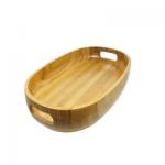 Natural Bamboo Wood Serving Tray With Handles High Temperature Tolerance for sale