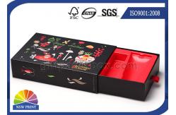 China Shiny Laminated Personalized Drawer Paper Box , Black Cardboard Paper Box supplier