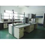 Food Industry Laboratory Working Table Steel Furniture With Reagent Rack for sale