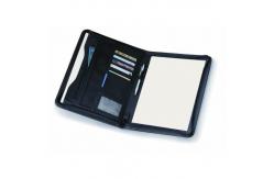 China A4 Zippered Leather Business Portfolio Multifunctional Waterproof With Power Bank supplier