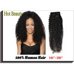 Kinky Style Curly Weave Natural Black Virgin Human Hair Extensions Can Be Dyed Ombre Color for sale