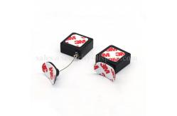 China Anti Theft 3M Adhesive Back Retractable Pull Box With Stainless Steel Rope supplier