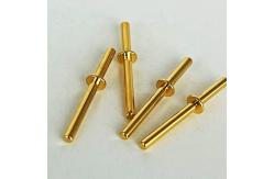 China Gold Plating Brass Machined Pins 1.6x20mm For CNC Vertical Machining Center supplier