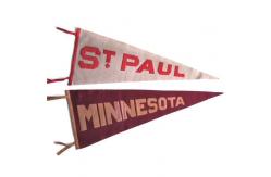 China 100D Polyester Advertising Felt Pennant Banner CMYK Colorful supplier