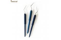 China Stainless Steel Transferring Bee Larvae Needle Grafting Tool With Blue Handle supplier