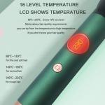 Private Label LCD Electric Hair Brush Negative Ion Ceramic Straightening Comb Black / Green