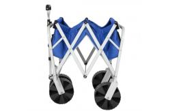 China Retractable Handle Collapsible Camping Trolley Folding Wagon With Rubber Wheels PP supplier