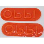 Injection Molding TPU Raise 3d Cuff Tabs , Sew On Logo Patches for sale