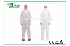 China SMS Protective Disposable Waterproof Coverall With Hood And Shoe Cover supplier
