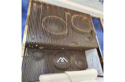 China Wave Baffle Aluminum Cladding Panel 3000mm Wooden Grain Finished supplier