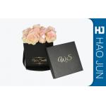 Romantic Beautiful Custom Black Flower Box Varnishing / Glossy Surface for sale