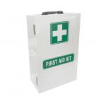 Large Workplace 2 Shelf First Aid Cabint Empty White With Pocket