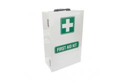 China Large Workplace 2 Shelf First Aid Cabint Empty White With Pocket supplier