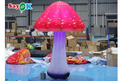 China 2.5m Decoration Inflatable Mushrooms Led Balloon Light Up Balloon supplier