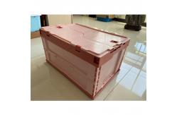 China Folding HDPE Plastic Storage Crate With Attached Lid supplier