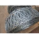 Stainless Steel Razor Barbed Wire Dark Green Wire Of Painted Iron for sale