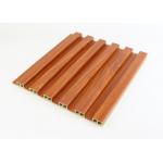 Wood Grain Louver Wpc Wall Panel 195 * 25 * 2900mm Waterproof For Interior Decoration for sale