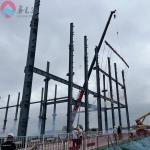 Painted Steel Beam Warehouse Prefab Steel Warehouse Buildings CE Certificate for sale