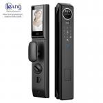 Qleung S959MAX  Face Biometric Video Calling Fingerprint Recognition Key Card Tuya App Fully Automatic Smart Door Lock for sale