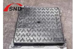 China Double Sealed Ductile Iron Manhole Cover Black Square Storm Drain Cover supplier