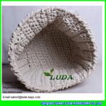LDKZ-035 cotton rope crochet basket large home foldable storage basekt for sale