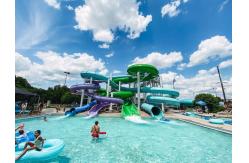 China Outdoor Water Amusement Park Playground Swimming Pool Equipment Spiral Slide Set supplier