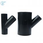 Buttfusion Connection HDPE Drainage Fittings Siphon Y Tee 45 Degree Tee PN6 PE100 for sale