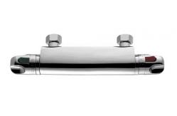 China Dual Handle Thermostatic Faucet  Wall Bath Mixer Overheating Protection supplier