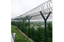 China Anti Theft PVC Coated Prison Metal Wire Mesh Fencing With Barbed Wire supplier