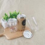 250ml Clear Easy Open End 90mm PET Plastic Beverage Cans for sale