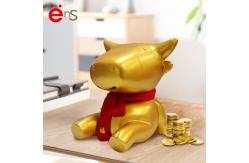 China Electroplate Golden Plastic Cow Piggy Bank Money Box ASTM F963 Certification ODM supplier
