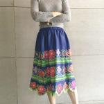 High Quality Beach Skirt Women Embroidered Comfortable And Breathable Custom Printed Floral Dress for sale