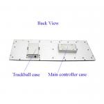 Electroplated Industrial Metal Keyboard Liquid Proof With Optical Trackball Mouse